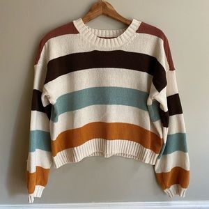 American Eagle Striped Sweater Cropped XXS